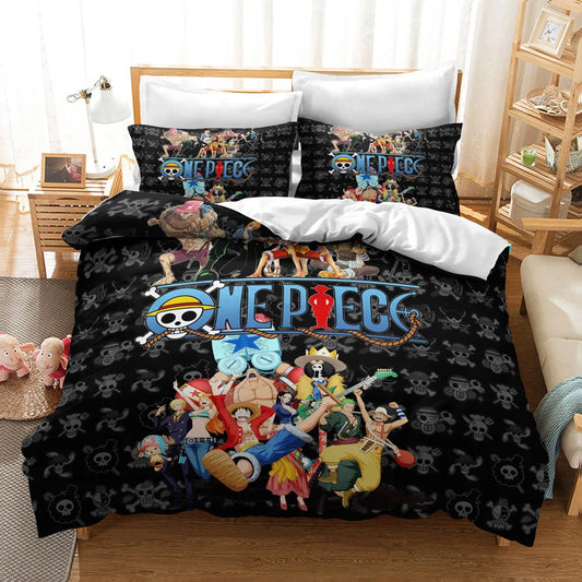 Anime One Piece Boys Double Duvet Cover Comforter Sets Cartoon